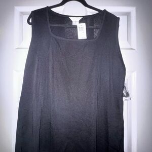 Misook Exclusively Elegant Black Womens Brand New 2x Tank Top Blouse Plus Size